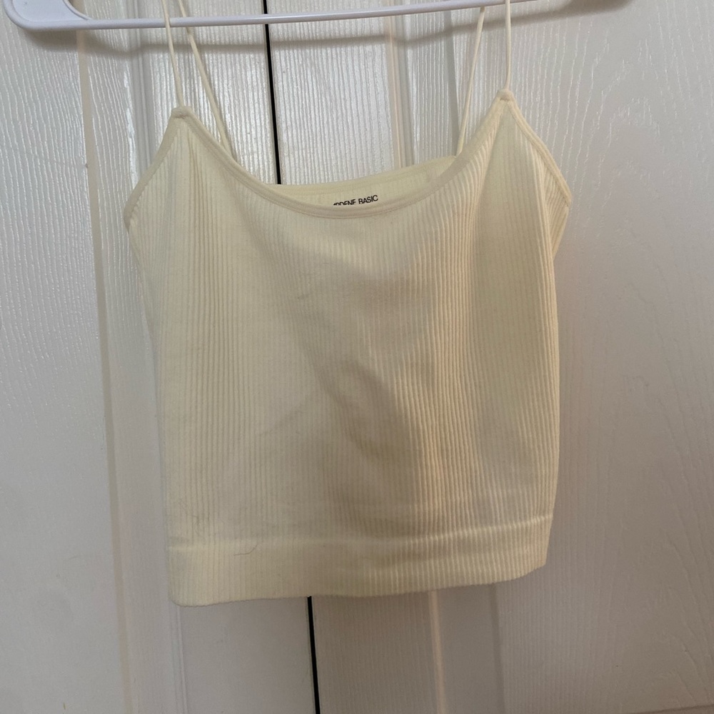 light yellow crop tank